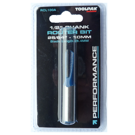 Router Cutter TCT 10 x 25.4mm 1/2" Shank Toolpak